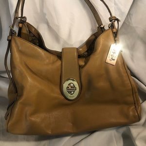 COACH coach leather Carlyle tote bag 32221 brown
